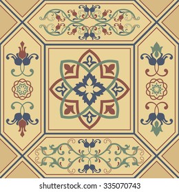 seamless patchwork tile with Moroccan motives