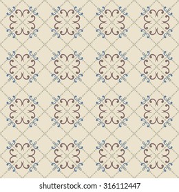 seamless patchwork tile with Victorian motives