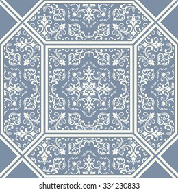 seamless patchwork tile with Victorian motives