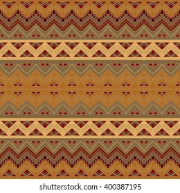 Seamless patern with aztec ornament. Tribal aztec print template. Aztec style abstract background. Hand drawn hipster wallpaper with aztec motives.