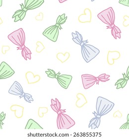 Seamless patern. Candy heart.