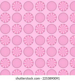 Patrona sin mar. El torbellino de caramelo raya en rosa. Espiral rosa. Ilustración vectorial.