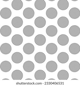 Seamless patern. Candy swirl rays on gray. Gray  spiral. Vector illustration   .