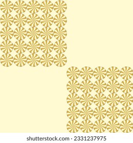Seamless patern. Candy swirl rays on gold. Gray  spiral. Vector illustration   .