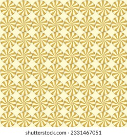 Seamless patern. Candy swirl rays on gold. Gray  spiral. Vector illustration.