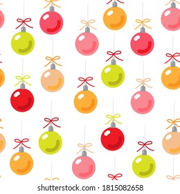 nahtloser Patz mit Weihnachtsbällen