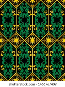 seamless patern of dayak ethnic pattern.traditional Indonesian fabric style.borneo pattern motif background. vector design inspiration. Creative textile for fashion or cloth