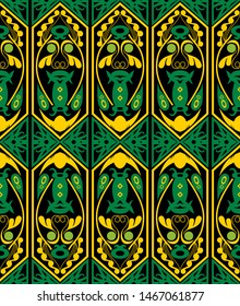 seamless patern of dayak ethnic pattern.traditional Indonesian fabric motif.borneo pattern. vector design inspiration. Creative textile for fashion or cloth
