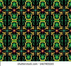 
seamless patern of dayak ethnic pattern.traditional Indonesian fabric motif.borneo pattern. Creative textile for fashion or cloth. vector design inspiration
