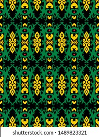 seamless patern of dayak ethnic pattern.traditional Indonesian fabric motif.borneo pattern. vector design inspiration. Creative textile for fashion or cloth