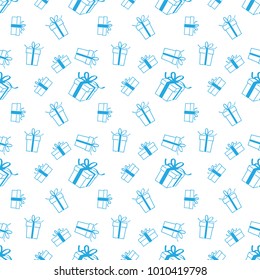 seamless patern of many box gifts