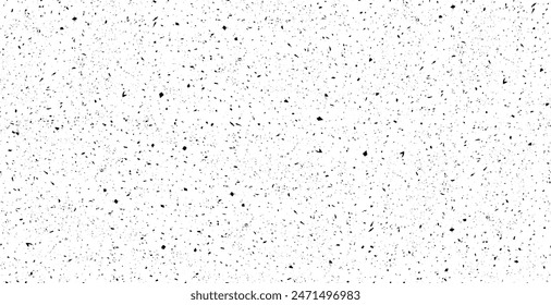 Seamless patern subtle black grunge speckle on white background. Distress grain abstract texture with grungy splash dirty repeated pattern. Backdrop with specks, grit, scratches, rough sand effect  