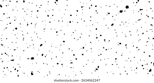 Seamless patern subtle black grunge speckle on white background. Distress grain abstract texture with grungy splash dirty repeated pattern. Backdrop with specks, grit, scratches, rough sand effect