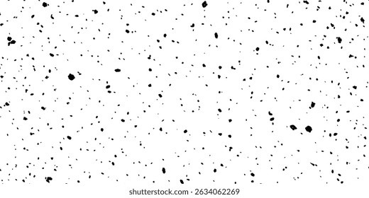Seamless patern subtle black grunge speckle on white background. Distress grain abstract texture with grungy splash dirty repeated pattern. Backdrop with specks, grit, scratches, rough sand effect