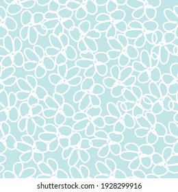 seamless patern vintage abstract. white outline of the colors .light blue background. Seamless repeating vector pattern. print for textiles and wallpaper.