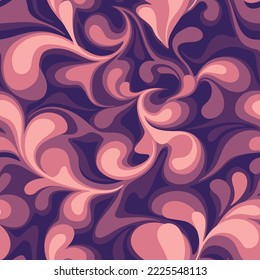 Seamless patetrn with abstract curly drop texture. Floral endless marble camo ornament. Vector background.