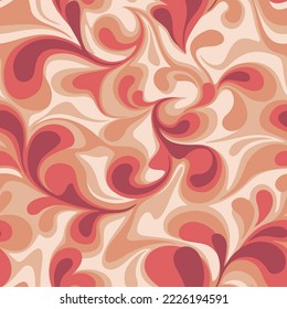 Seamless patetrn with abstract curly drop texture. Floral endless marble camo ornament. Vector background.