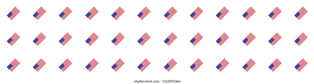 Seamless patriotic pattern for USA independence day with American flags