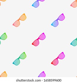 Seamless patten with colorful  glasses