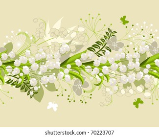 Patrulla sin mar con flores y plantas forestales