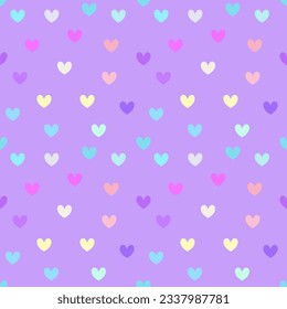 Seamless patten with hand drawn hearts. Background for textile, wrapping paper, fashions, illustrations.