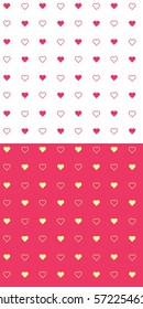 Seamless patten from many hearts. Modern romantic background for web design