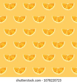 Seamless patten with sliced orange.