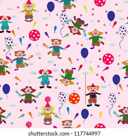 seamless patter ,funny cute clown