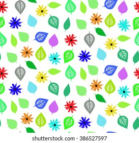 Seamless patter with leaf