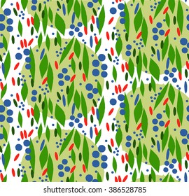 Seamless patter with leaf and flowers
