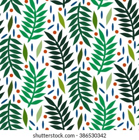 Seamless patter with leaf and flowers