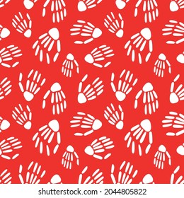 seamless patter of Skeleton hands. bones pattern. Design for Halloween and day of the Dead