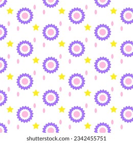 seamless patter in yellow and purple