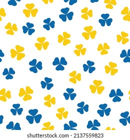 Seamless Patterm Frlowers Yellow And Blue