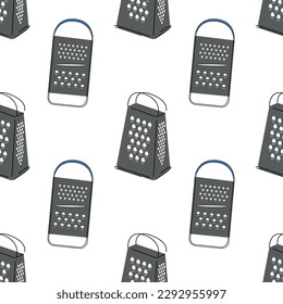 Seamless patterm with graters. Kitchen utensil. Cooking stuff.