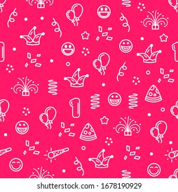 Seamless Pattern 1 April Fool Day Background Vector