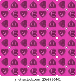 Seamless pattern. 14 February, happy day , cloth pattern, gift wrapping paper, Valentine's Day, vector