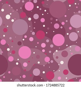 Абстрактные жидкие пятна и динамичные цветные круги. Seamless pattern.
