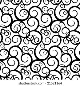 Elegant Curly Seamless Vector Pattern Stock Vector (Royalty Free) 598965197