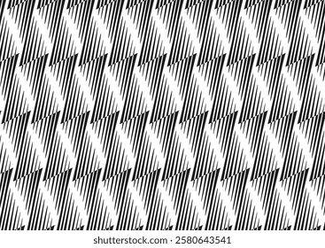 Seamless pattern 3D. Abstract black and white background with 3D effect. Vector geometric pattern for websites, printing on fabric, paper, packaging and wallpaper. Monochrome design.