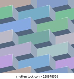 Seamless pattern, 3d cubes