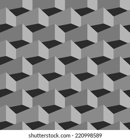 Seamless pattern, 3d cubes