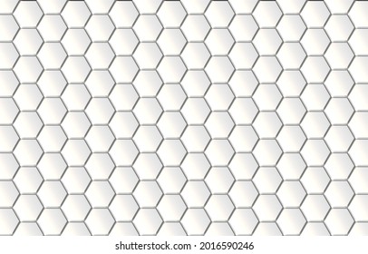 Seamless pattern of the 3D hexagonal netting.