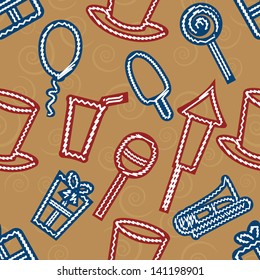 Seamless pattern for 4th of July, American Independence Day.