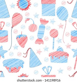 Seamless pattern for 4th of July, American Independence Day.