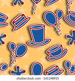 Seamless pattern for 4th of July, American Independence Day.