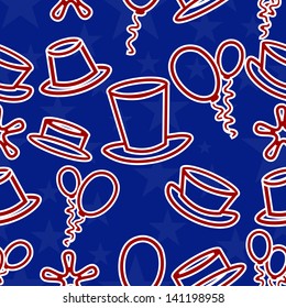 Seamless pattern for 4th of July, American Independence Day.