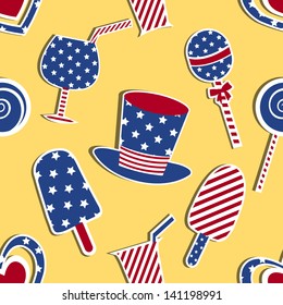 Patrón sin foco para el 4 de julio, Día de la Independencia de Estados Unidos.