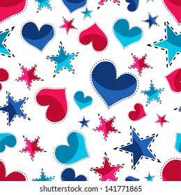 Seamless pattern for 4th of July, American Independence Day.