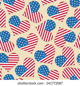 Seamless pattern for 4th of July, American Independence Day.